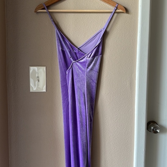 URBAN OUTFITTERS Purple Y2K Velvet Cris Cross Back Maxi Dress - Picture 10 of 10